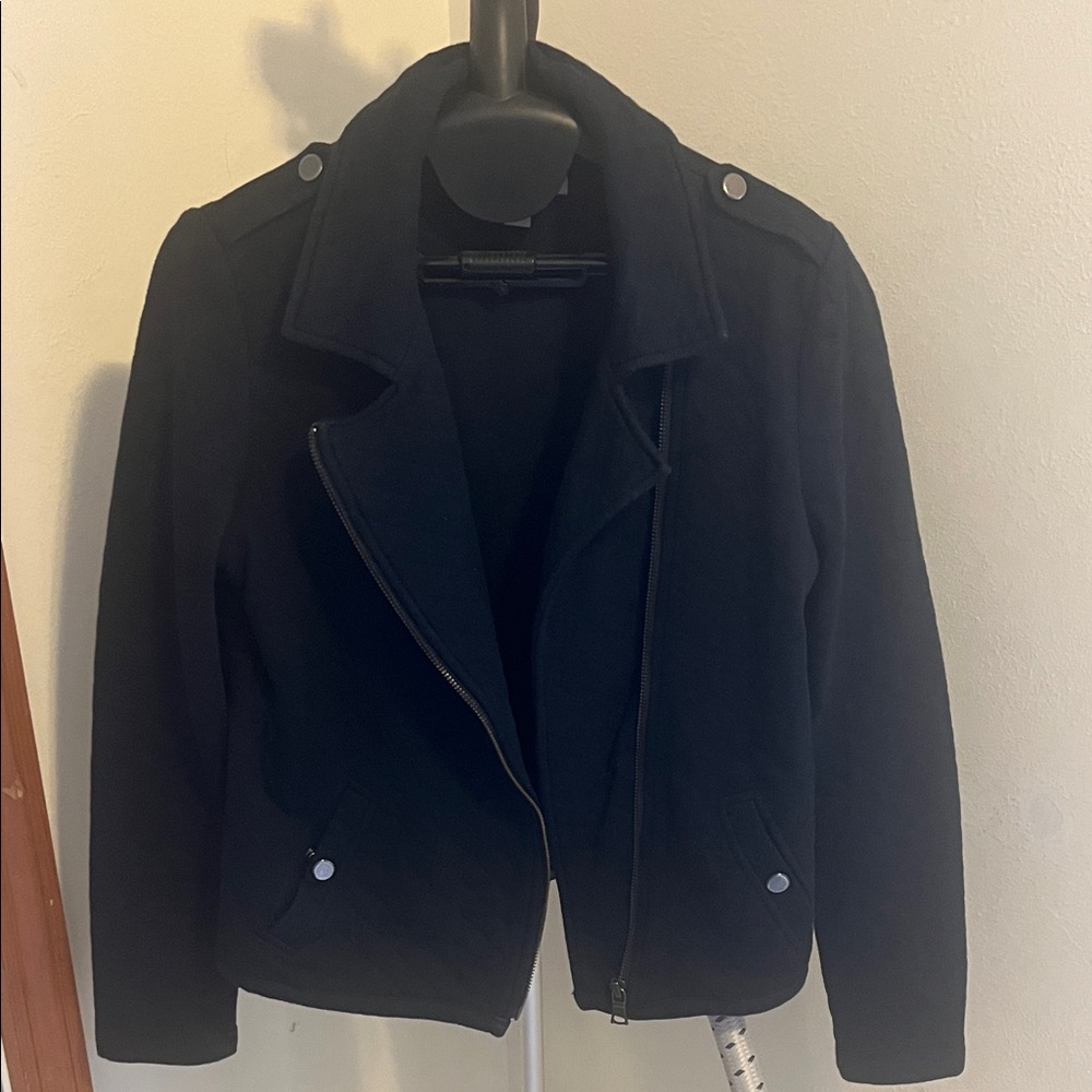 Banana Republic Navy Women's Quilted Moto Jacket